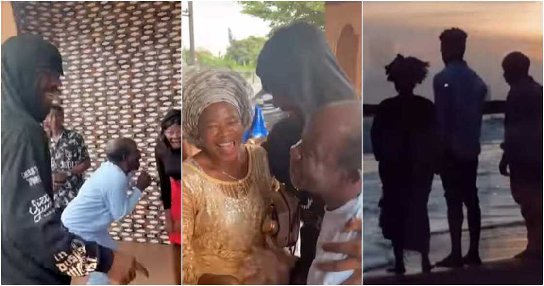 Johnny Drille and his parents Johnny Drille and his parents