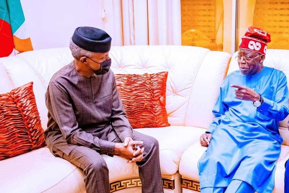 Real reason why Tinubu visited Osinbajo finally revealed Real reason why Tinubu visited Osinbajo finally revealed