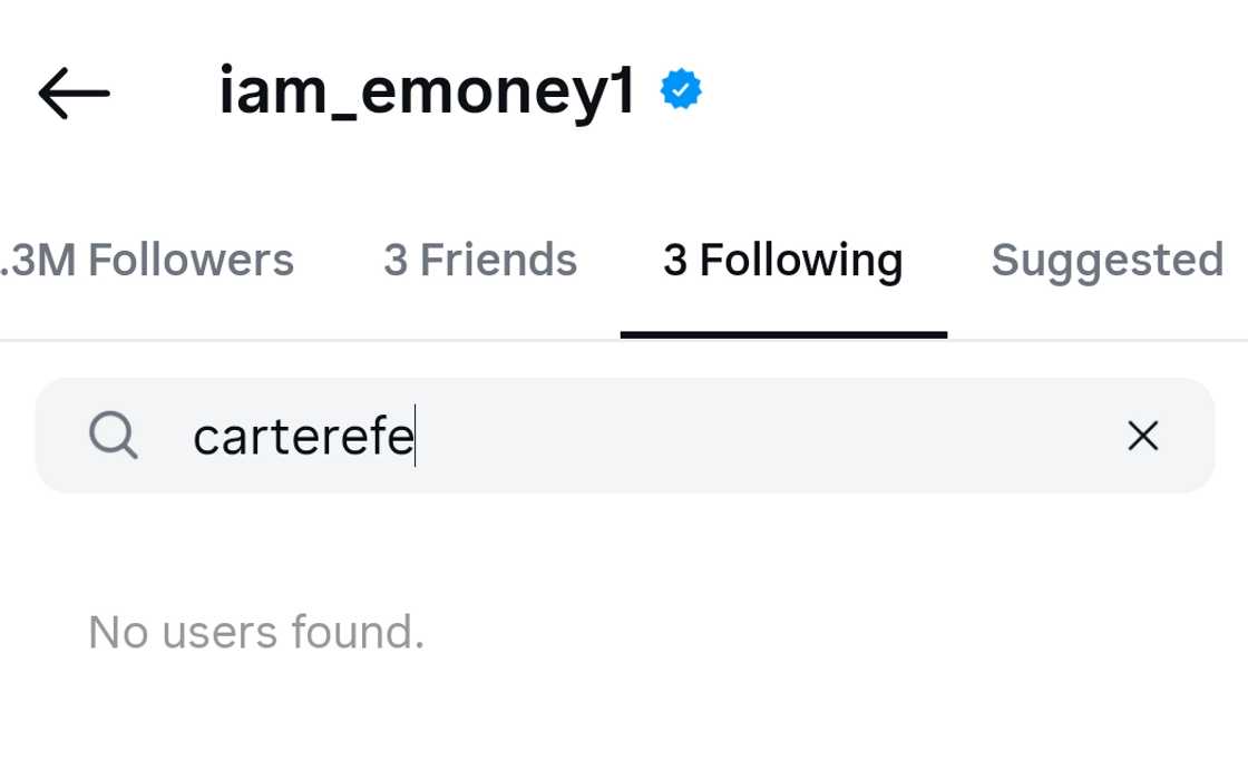 E-Money unfollows Carter Efe on social media after he damaged the car he gave him E-Money unfollows Carter Efe on social media after he damaged the car he gave him