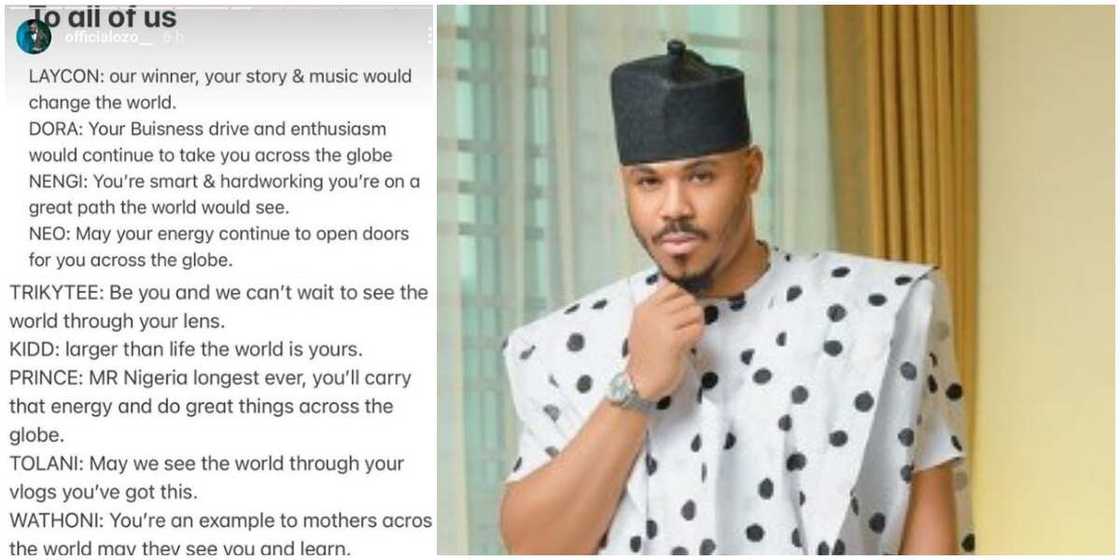 Nigerians react as BBNaija star Ozo offers emotional prayers for each of the other hosuemates Nigerians react as BBNaija star Ozo offers emotional prayers for each of the other hosuemates