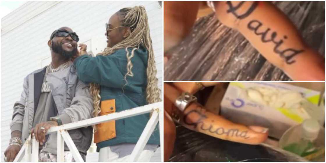 Davido and Chioma get tattoos Davido and Chioma get tattoos