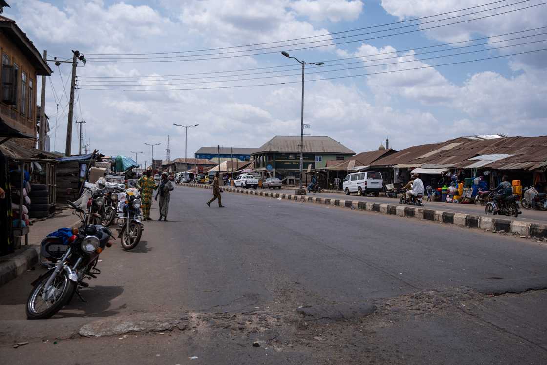 A general view of Oke Oja street in Iseyin