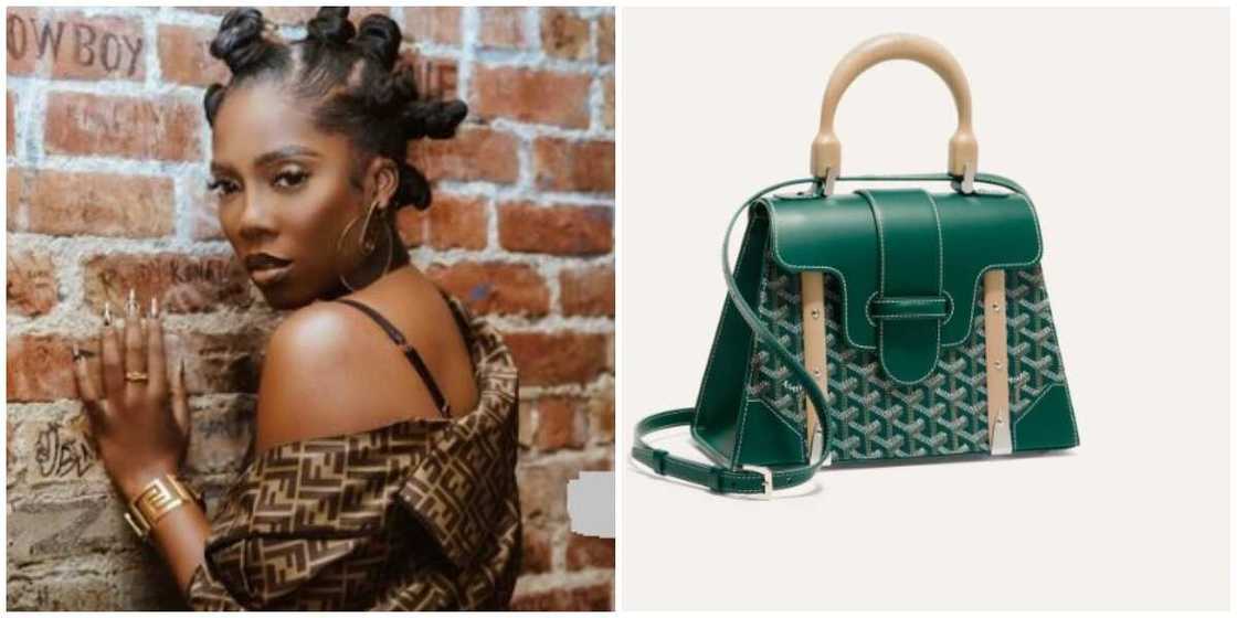 Photos of Tiwa Savage / Maison Goyard bag