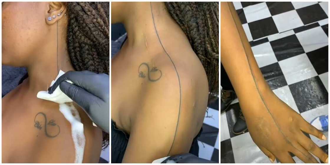 Photos of a lady's tattoo. Photos of a lady's tattoo.