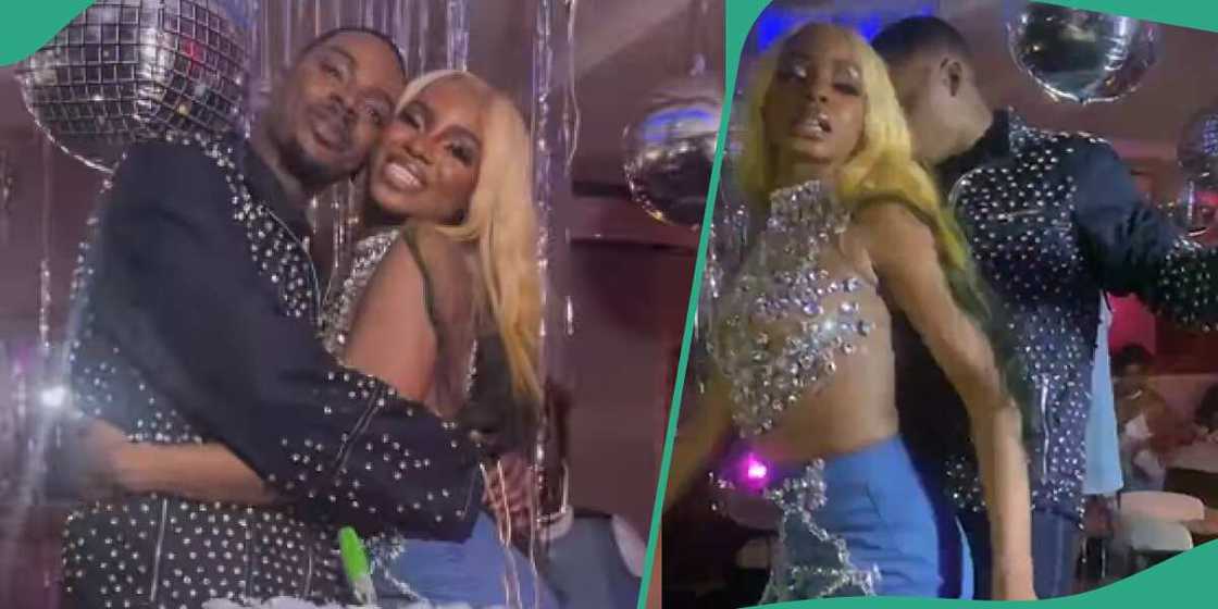 Priscilla Ojo and Enioluwa having fun at 23rd birthday party Priscilla Ojo and Enioluwa having fun at 23rd birthday party