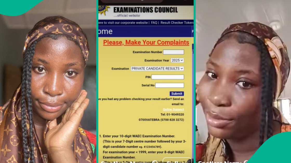 Lady shares her WAEC result after she was scared to check it. Lady shares her WAEC result after she was scared to check it.