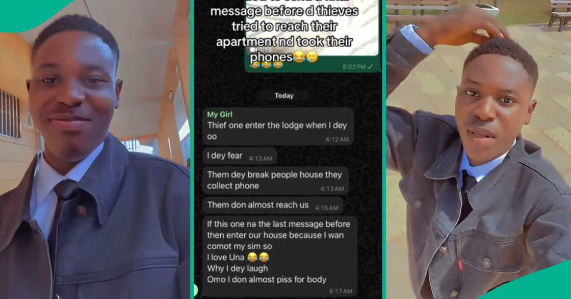 Man displays final message his sister sent while her compound was being robbed Man displays final message his sister sent while her compound was being robbed