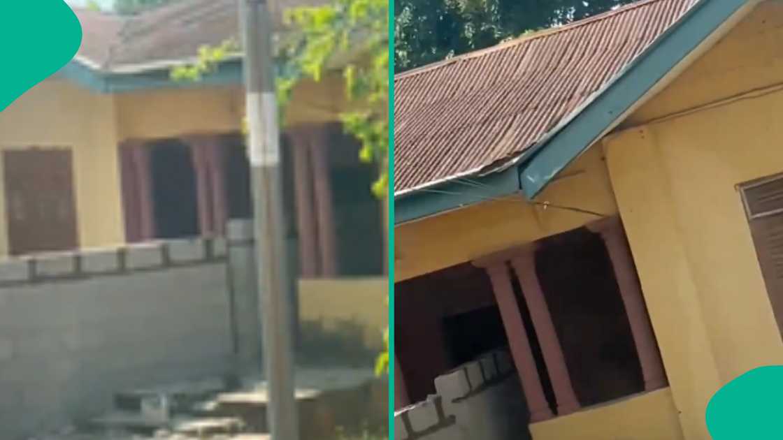 Video shows house demarcated with fence. Video shows house demarcated with fence.
