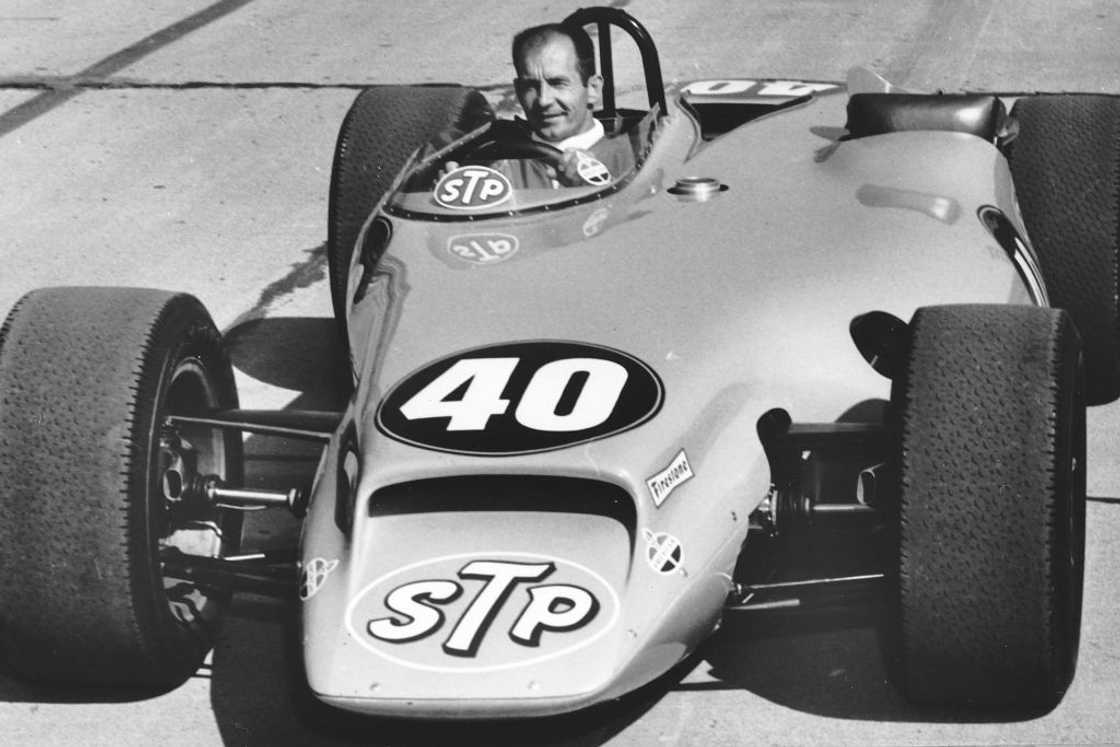 Former Indianapolis 500 winner Parnelli Jones sits in his STP Turbine Former Indianapolis 500 winner Parnelli Jones sits in his STP Turbine