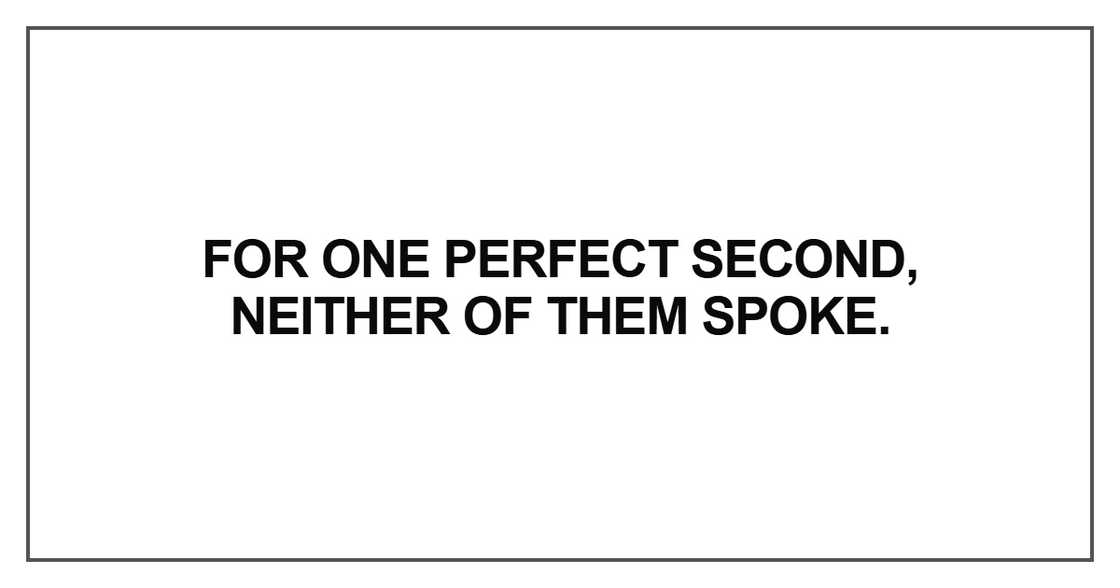For one perfect second For one perfect second