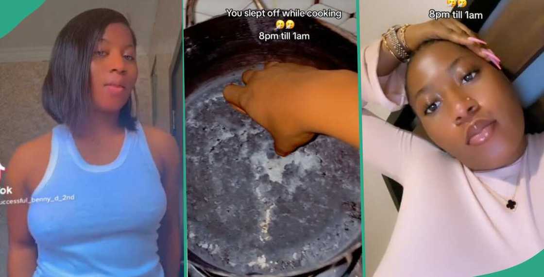 Nigerian lady falls asleep while cooking, shares what she found hours later Nigerian lady falls asleep while cooking, shares what she found hours later