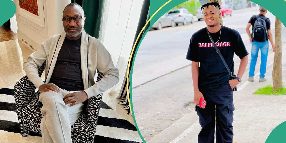 Femi Otedola and his online son