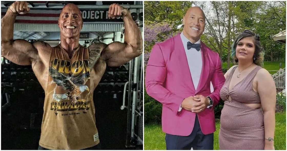 The Rock: Woman Who Took His Life-Size Image as Prom Date The Rock: Woman Who Took His Life-Size Image as Prom Date