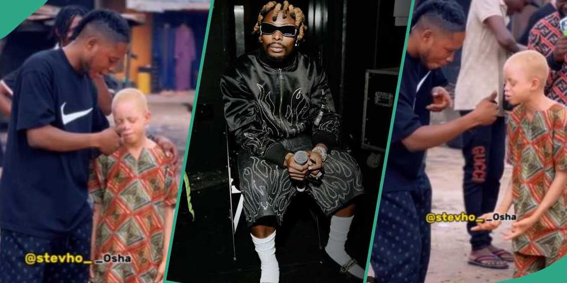 Clip of an Albino boy that sang Asake's song in unusual manner goes viral. Clip of an Albino boy that sang Asake's song in unusual manner goes viral.