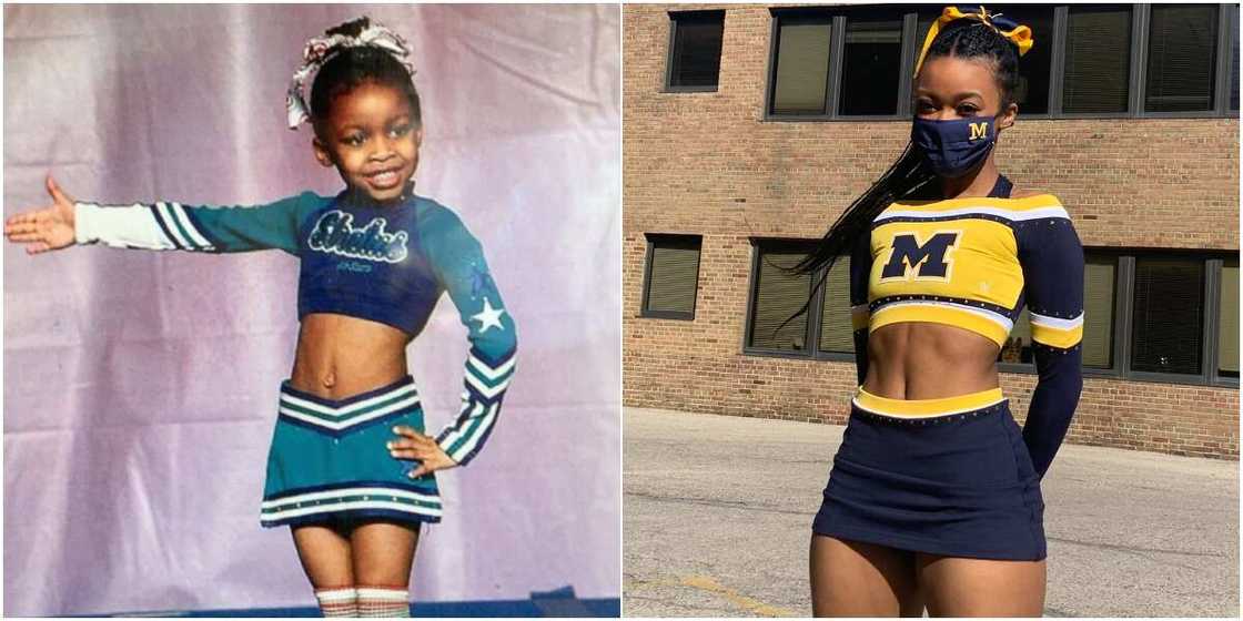 Young Lady Inspires Many as She Shares Adorable Before and After Photos of Her Cheerleading Journey Young Lady Inspires Many as She Shares Adorable Before and After Photos of Her Cheerleading Journey