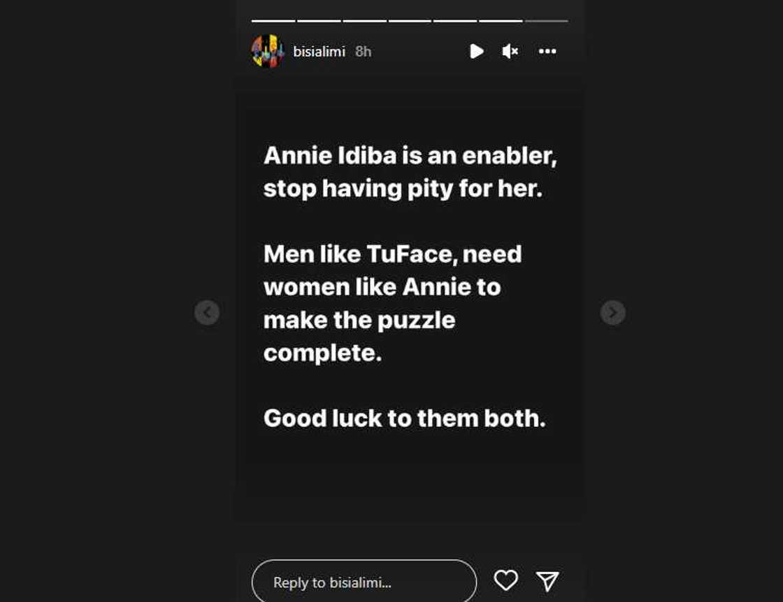 Bisi Alimi on Annie Idibia. Bisi Alimi on Annie Idibia.