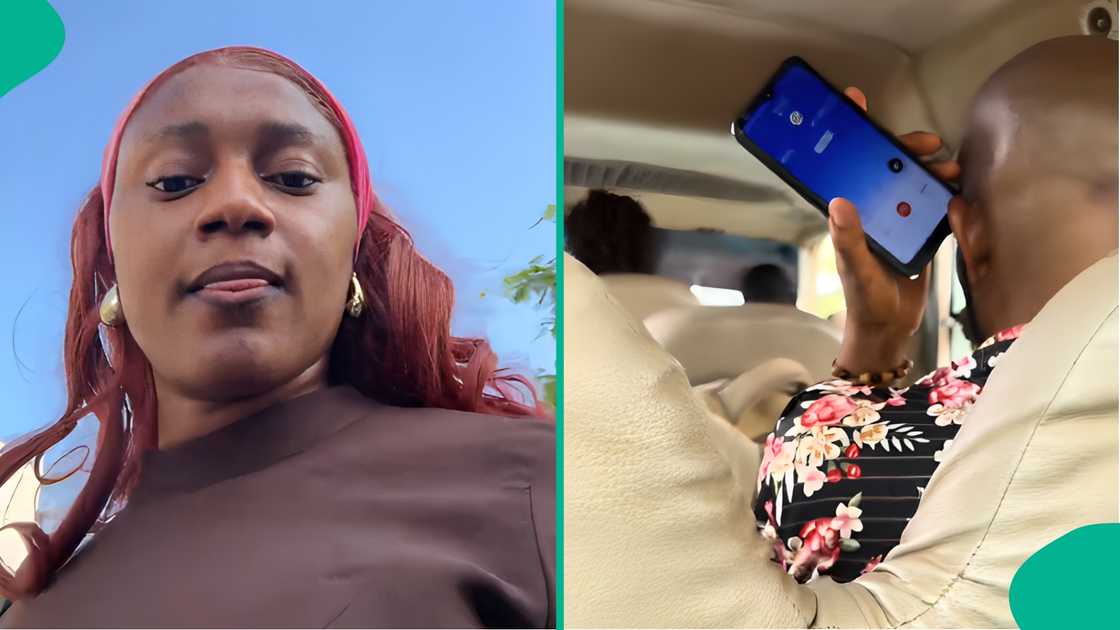 Video as lady reacts after seeing how bus passenger saved his son's number on his phone Video as lady reacts after seeing how bus passenger saved his son's number on his phone