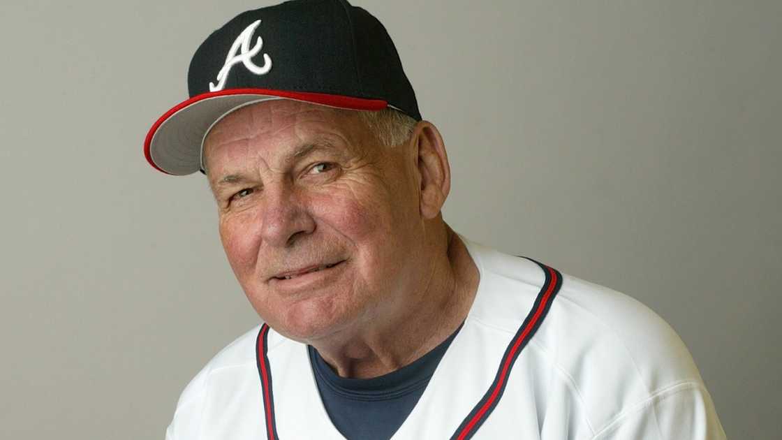 Atlanta Braves former manager Bobby Cox poses for a picture during Media Day at Disney's Wide World of Sports Complex.