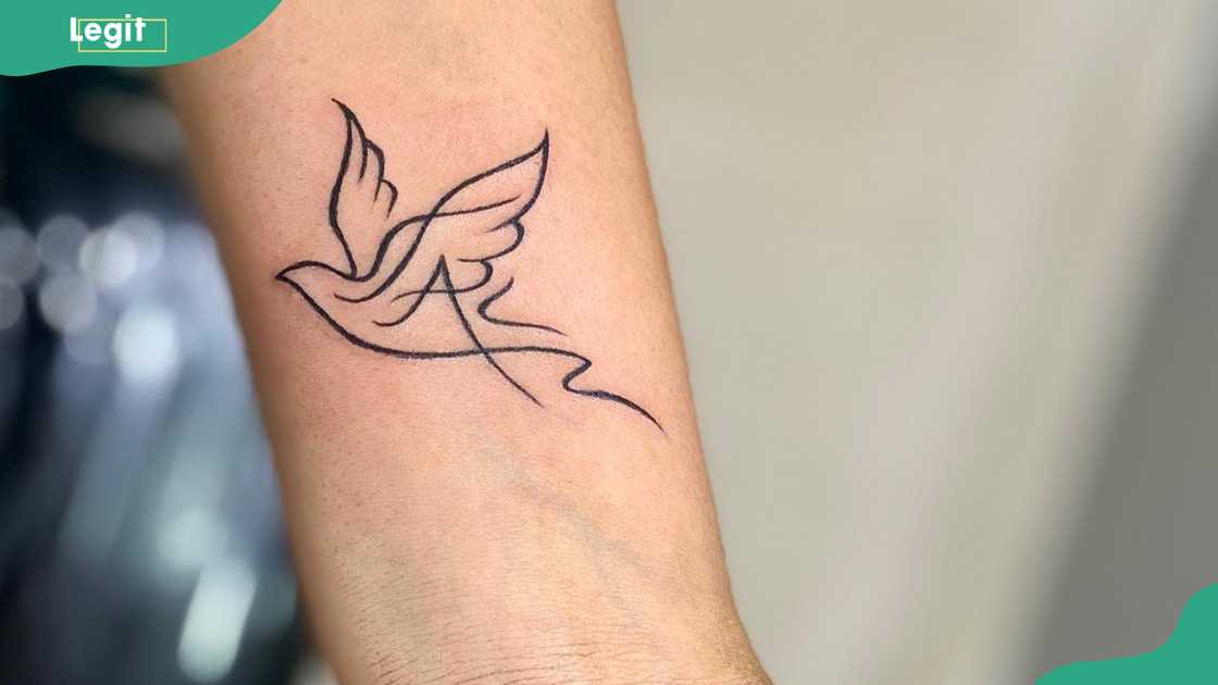 Dove name tattoo Dove name tattoo