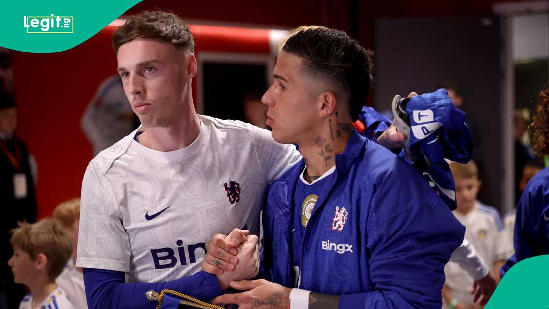 Cole Palmer, Enzo Fernandez, Chelsea, Wembley Stadium, FA Cup. Cole Palmer, Enzo Fernandez, Chelsea, Wembley Stadium, FA Cup.