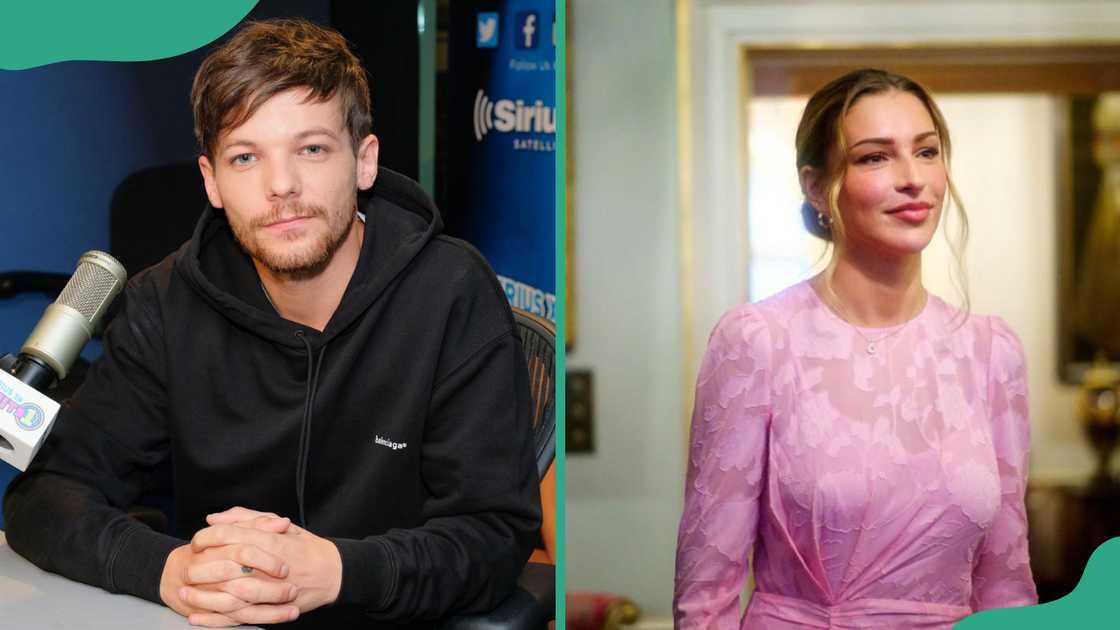 Louis Tomlinson at SiriusXM Studios in New York City (L). Zara McDermott in London, England (R).