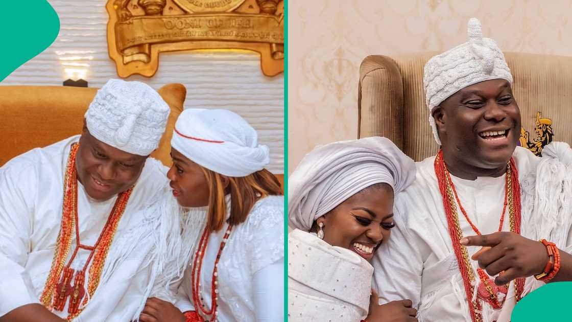 Ooni of Ife and Olori Ashley welcome son.