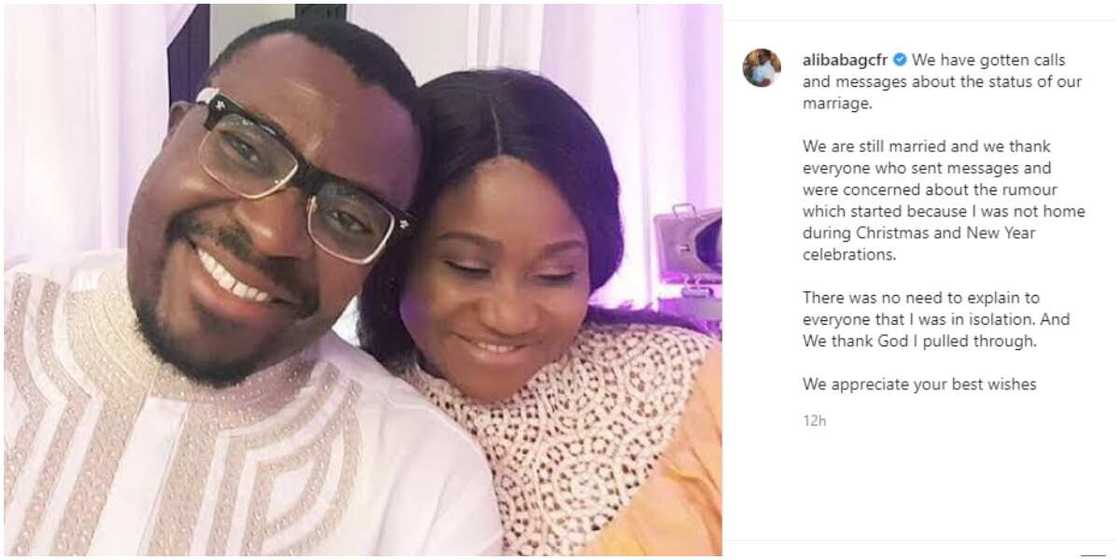 Comedian Alibaba debunks divorce rumours, says his marriage is intact