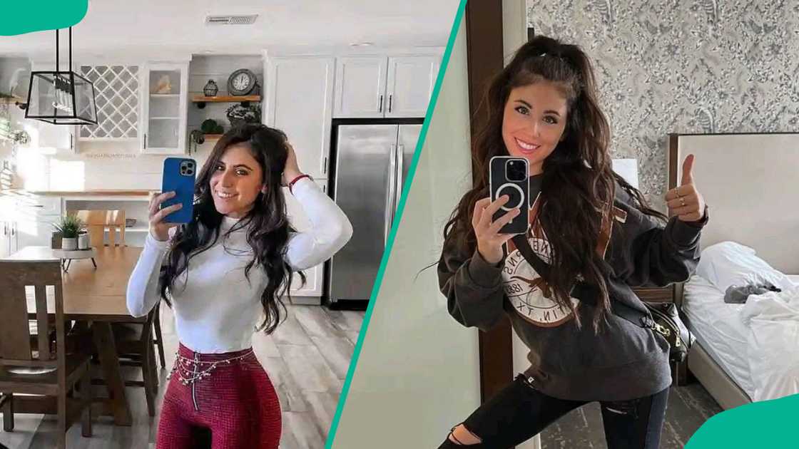 Violet Summers taking a mirror selfie. Violet Summers taking a mirror selfie.