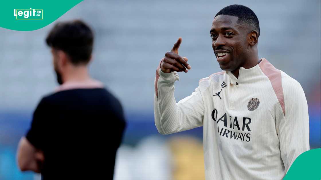 Ousmane Dembele, Paris Saint-Germain, Allianz Arena, Munich, Germany, UEFA Champions League. Ousmane Dembele, Paris Saint-Germain, Allianz Arena, Munich, Germany, UEFA Champions League.