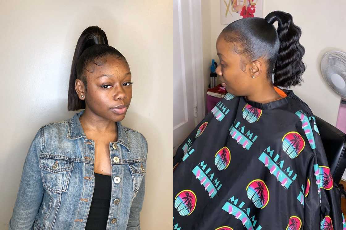 African ladies with black hairstyles and short extensions African ladies with black hairstyles and short extensions