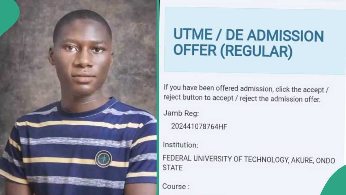 FUTA admits brilliant student.