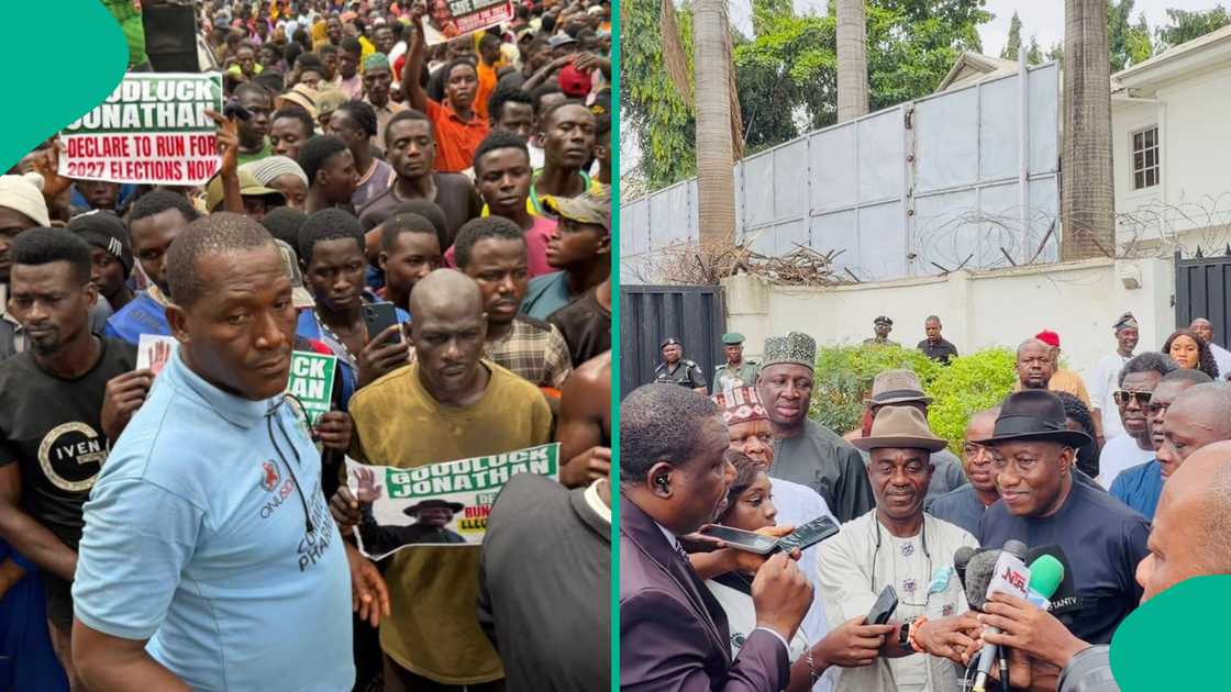 Goodluck Jonathan acknowledges calls urging him to re-enter the presidential race but does not make a formal declaration, leaving his decision open. Goodluck Jonathan acknowledges calls urging him to re-enter the presidential race but does not make a formal declaration, leaving his decision open.