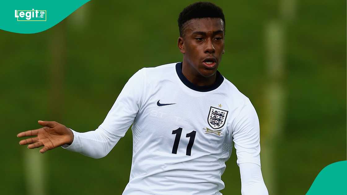 Alex Iwobi in action for England U18 against Hungary in 2013. Photo by Matt Lewis