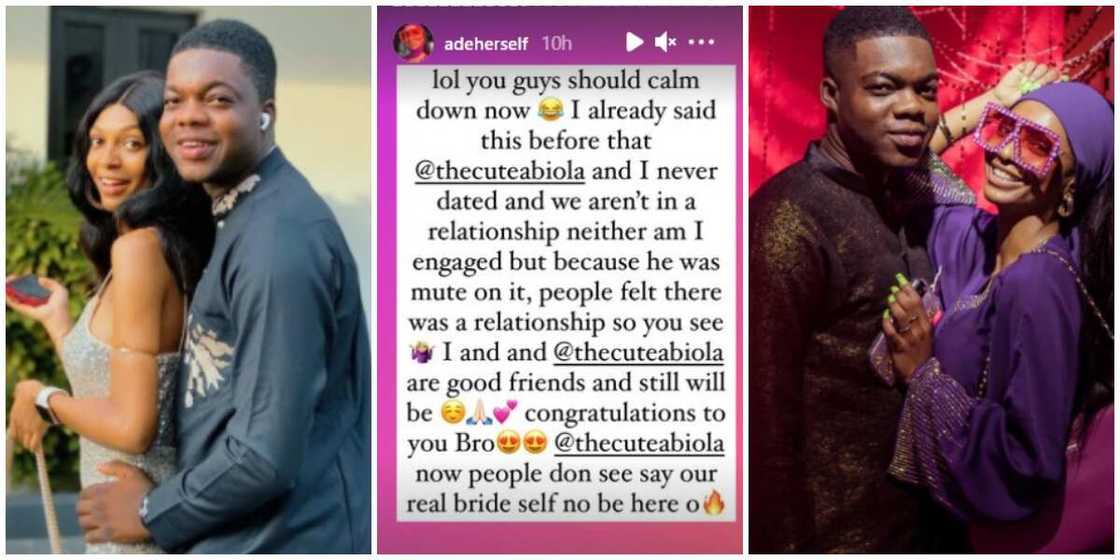 Lies: Reactions as Adeherself denies ever being in a relationship with Cute Abiola following his wedding Lies: Reactions as Adeherself denies ever being in a relationship with Cute Abiola following his wedding