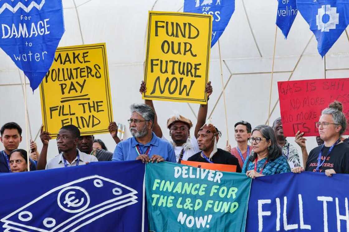 Environmental activists at COP28 in Dubai Environmental activists at COP28 in Dubai
