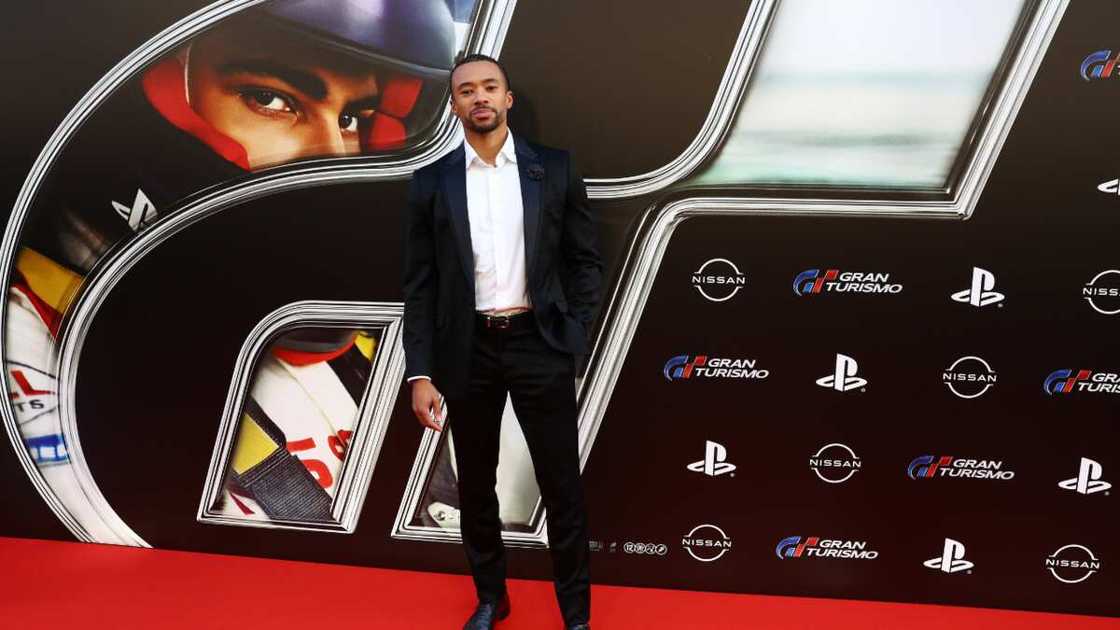 Jann Mardenborough poses for a photo before the Gran Turismo Film Premiere