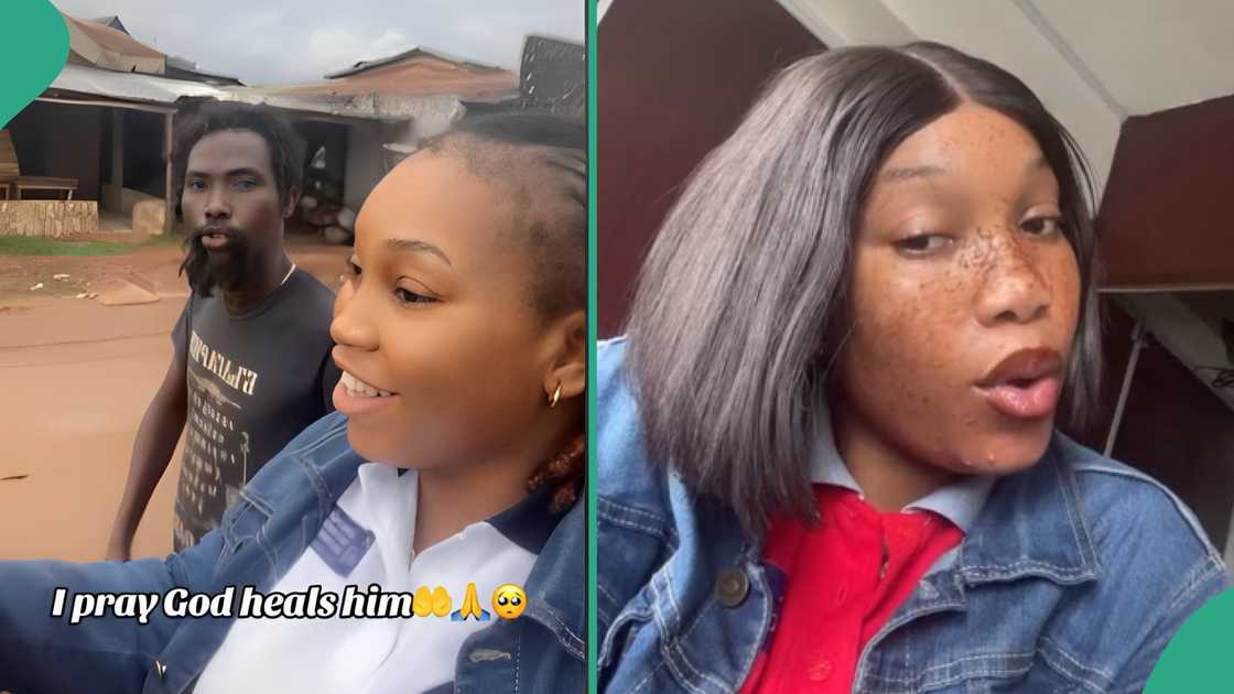 Emotional reactions as Nigerian lady shows off her mentally challenged male friend without shame