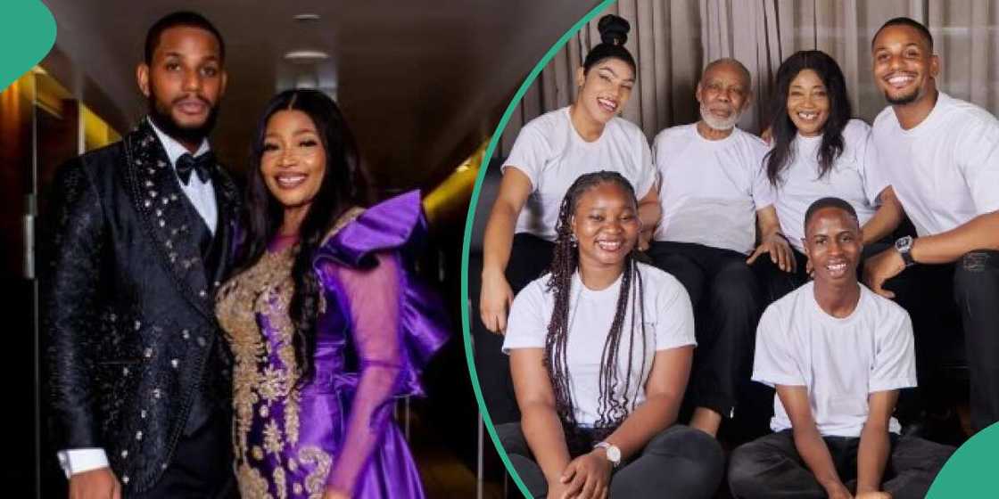 Alexx Ekubo flaunts his family. Alexx Ekubo flaunts his family.
