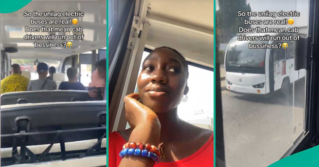 Lady shares her experience with electric buses in unilag