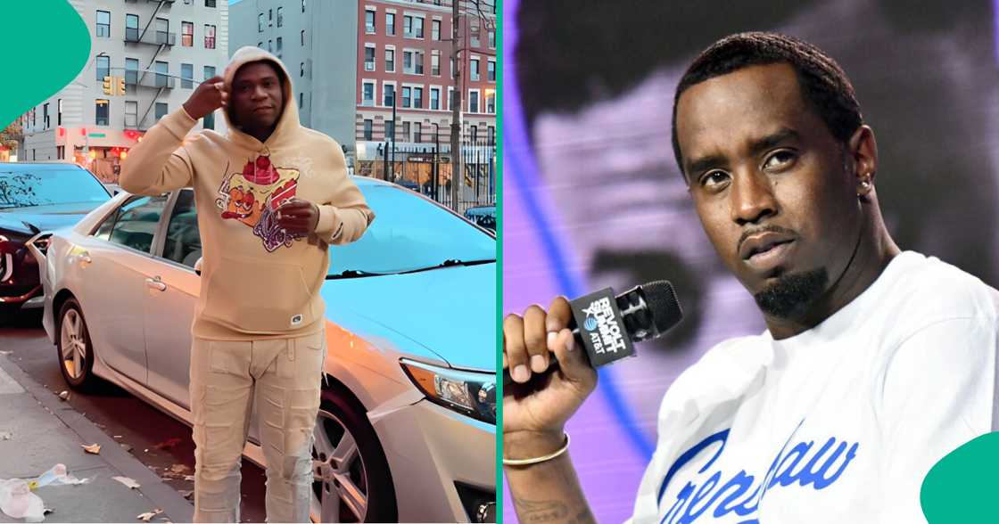 Speed Darlington has been spotted wearing a mask with US rapper Diddy's face on it.