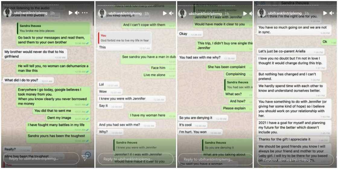 Ubi Franklin Opens Can of Words, Says Sandra Iheuwa’s Claims of Sponsoring Dubai Trip is a Lie, Shares Proof Ubi Franklin Opens Can of Words, Says Sandra Iheuwa’s Claims of Sponsoring Dubai Trip is a Lie, Shares Proof