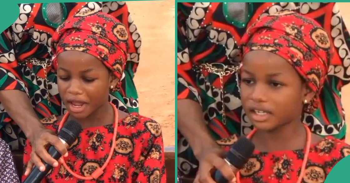 Girl cast news using Igbo language.