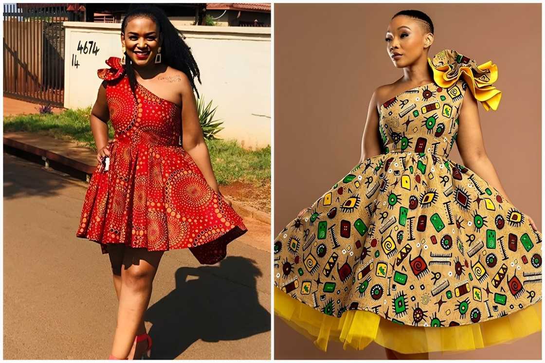 Ankara short flare gowns