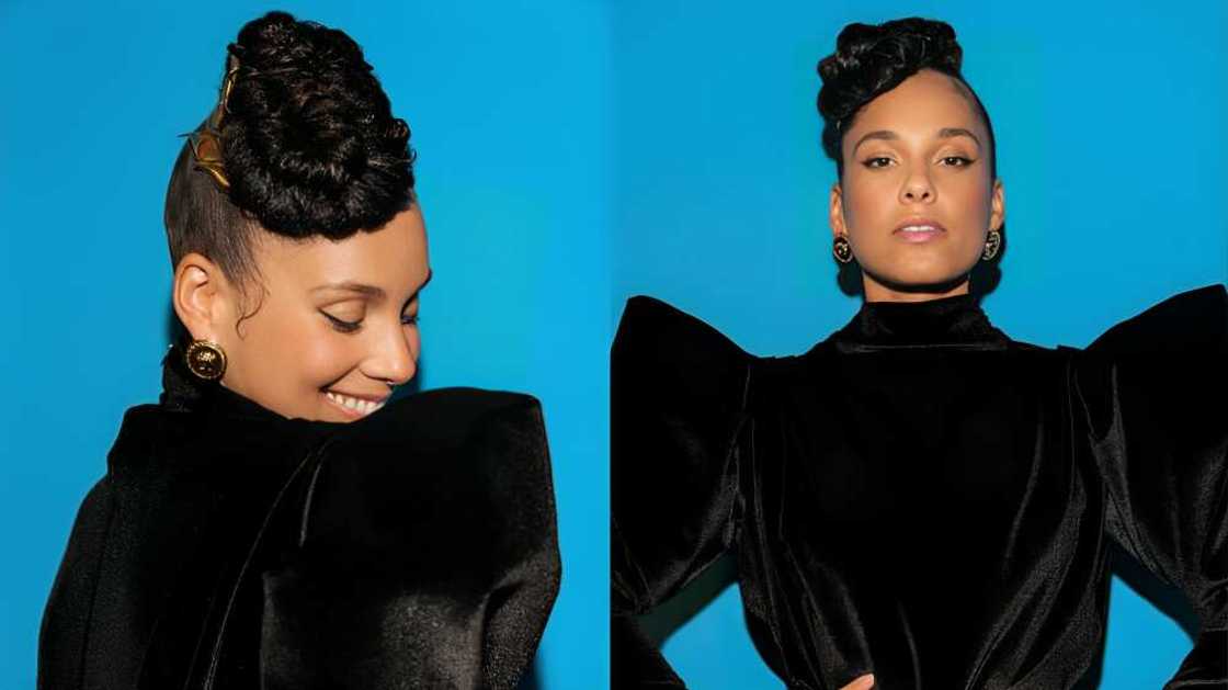 Alicia Keys' Mohawk hairstyle Alicia Keys' Mohawk hairstyle