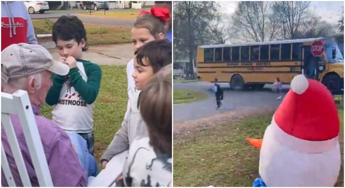 Old man with dementia is so loved that children visit him daily Old man with dementia is so loved that children visit him daily