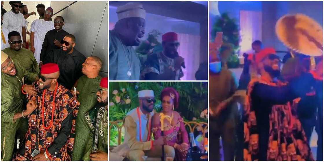 First Photos, Videos as Rapper Ikechukwu Marries Lover in Style with Don Jazzy, Dbanj, Others in Attendance