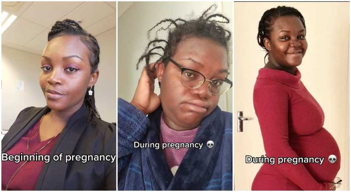 Photos of a pregnant mum who looked unrecognisable during pregnancy. Photos of a pregnant mum who looked unrecognisable during pregnancy.