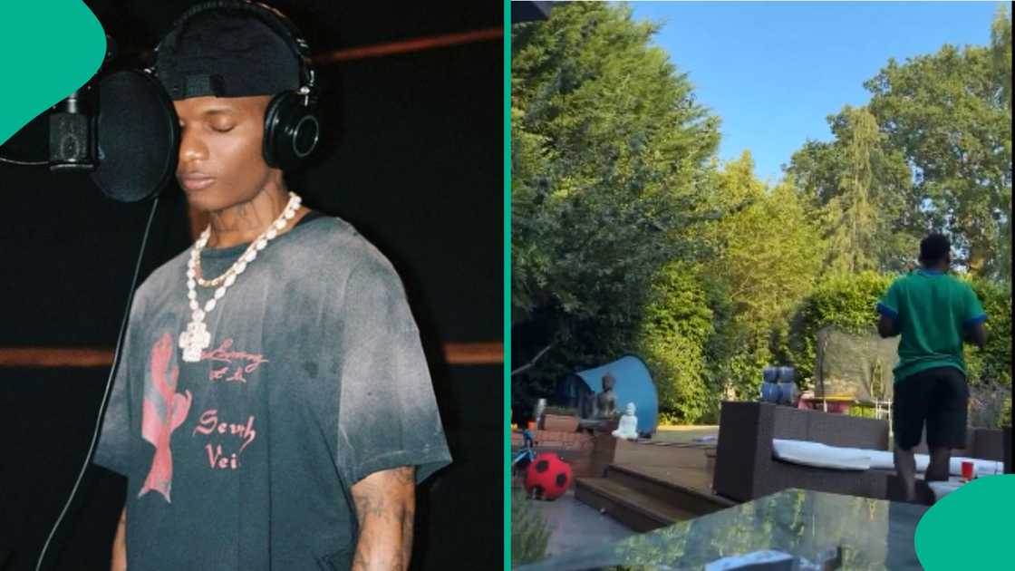 Glimpses of Wizkid's London mansion leaks