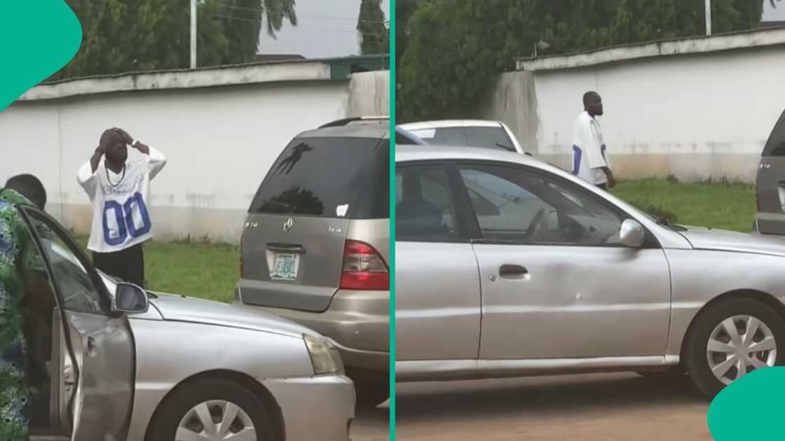 Man prays for his wife at hospital during labour. Man prays for his wife at hospital during labour.