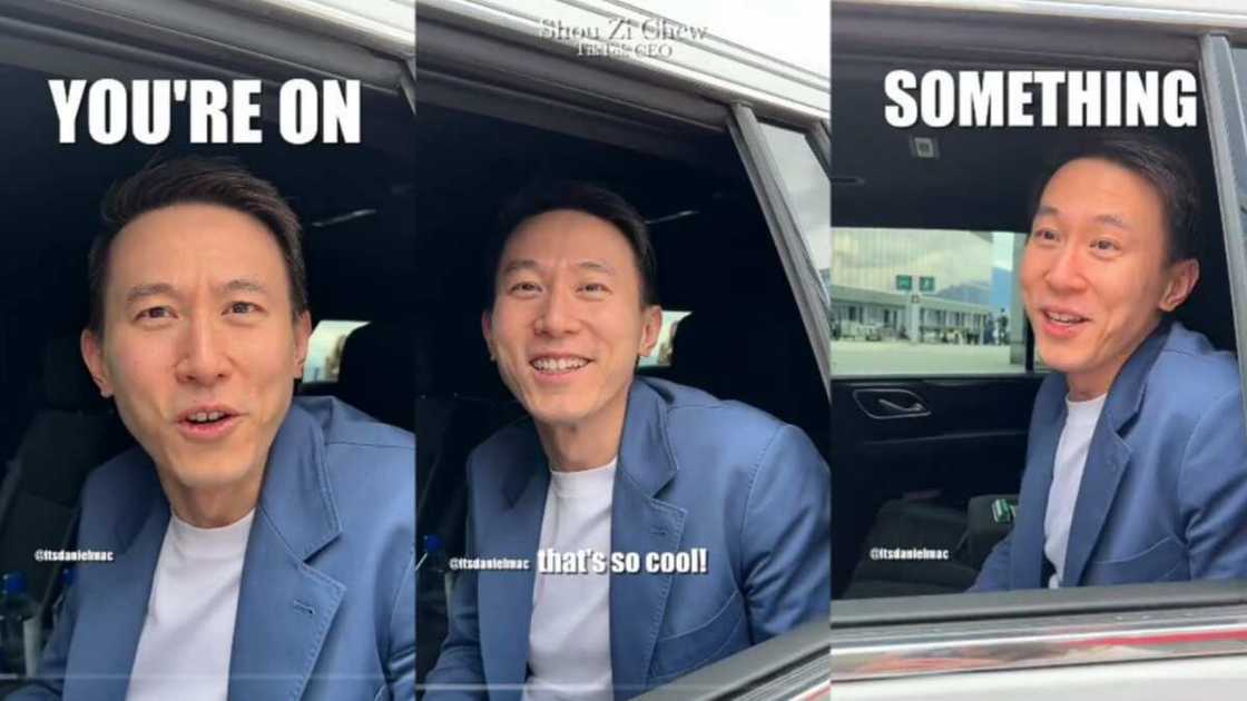 Man meets Shou on the road Man meets Shou on the road